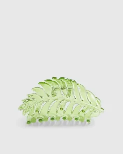 Green Leaf Hair Claw Clip