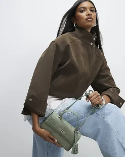 Green Lock Front Tote Bag