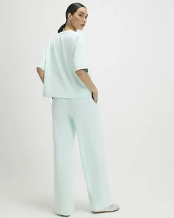 Green Premium Wide Leg Joggers