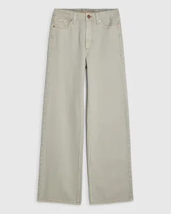 Green Relaxed Straight Jeans