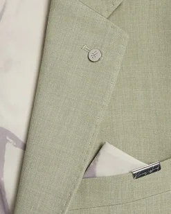 Green Skinny Fit Stretch Suit Jacket
