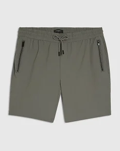 Green Skinny Fit Stretch Shorts