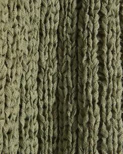 Green Sleeveless Asymmetric Knit Vest Top