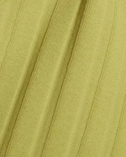 Green Sleeveless Wide Ribbed Tank Top