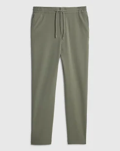 Green Slim Elasticated Smart Joggers