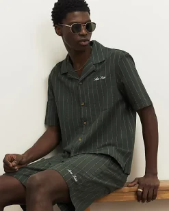 Green Stripe Shorts