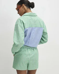 Green Striped Toucan Shorts