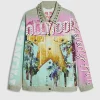 Green Year Zero Denim Printed Trucker Jacket