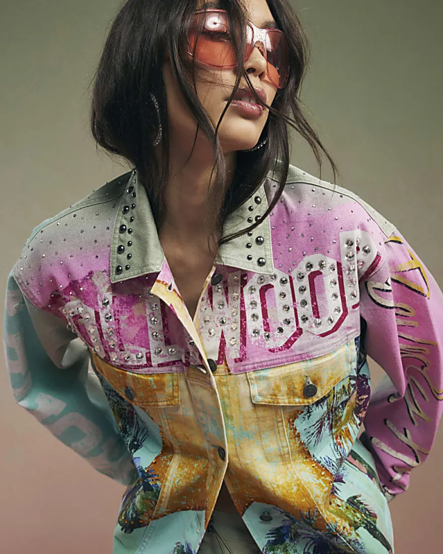 Green Year Zero Denim Printed Trucker Jacket