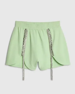 Green Year Zero Embellished Shorts