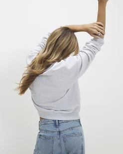 Grey Bow Detail Sweatshirt