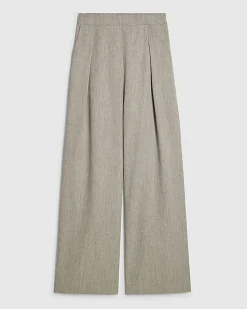 Grey Elasticated Wide Leg Trousers