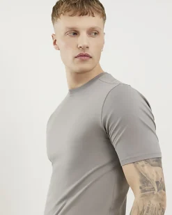 Grey Essential Muscle Fit Stretch T-shirt