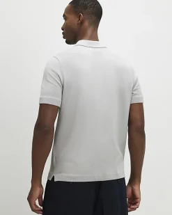 Grey Essential Slim Fit Knitted Polo Shirt