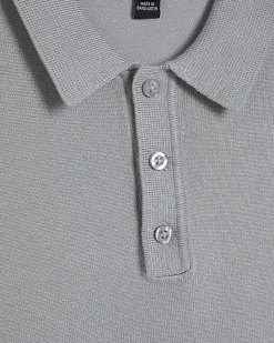 Grey Essential Slim Fit Knitted Polo Shirt