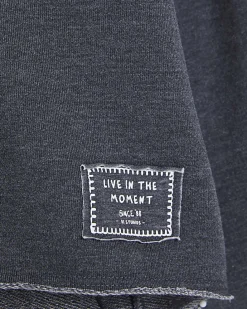 Grey Long Sleeve Burnout Sweatshirt