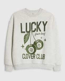 Grey Lucky Clover Sweatshirt