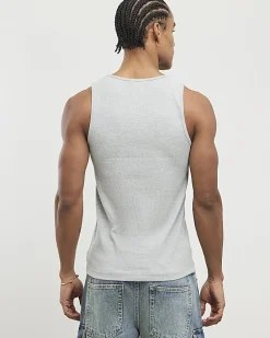 Grey Marl Rib Vest Multipack