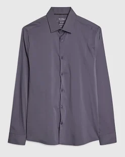 Grey Muscle Fit Comfort Stretch Shirt