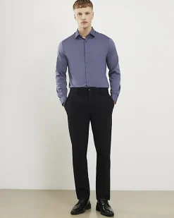 Grey Muscle Fit Comfort Stretch Shirt