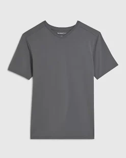 Grey Muscle Fit Essential V Neck T-Shirt