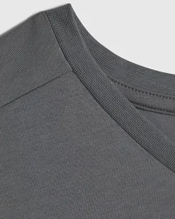 Grey Muscle Fit Essential V Neck T-Shirt
