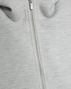 Grey Premium Oversized Zip Through Hoodie