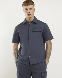 Grey Premium Regular Fit Short Sleeve Shirt