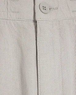 Grey Regular Fit Linen Blend Shorts
