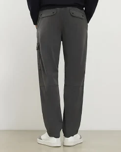 Grey Regular Fit Stretch Cargo Trousers