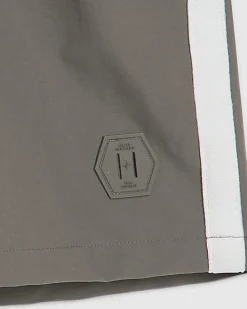 Grey Regular Fit Taped Shorts