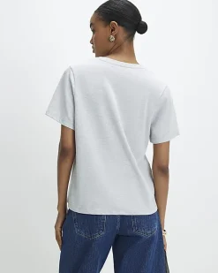 Grey Short Sleeve Slim Fit T-shirt