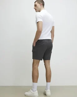 Grey Skinny Fit Cargo Shorts