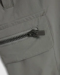 Grey Skinny Fit Stretch Cargo Shorts