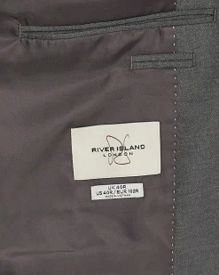 Grey Skinny Fit Stretch Suit Jacket