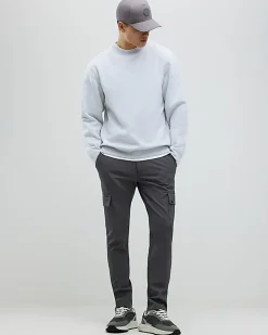 Grey Skinny Stretch Smart Cargo Trousers