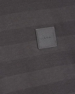 Grey Slim Fit Luminis Badge Stripe T-Shirt
