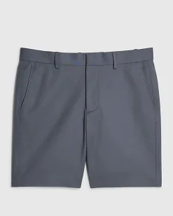 Grey Slim Longer Length Stretch Chino Shorts