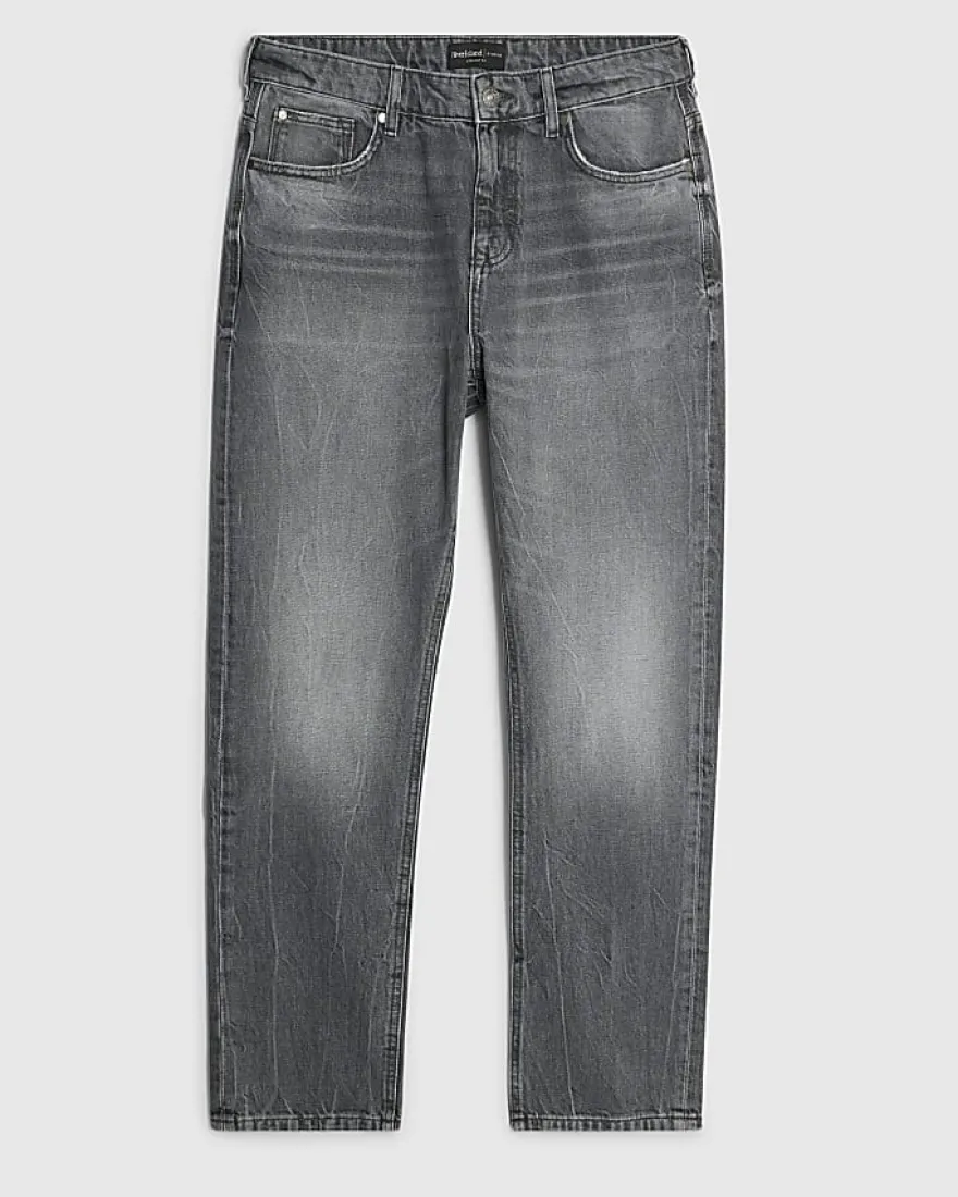 Grey Straight Fit Jeans