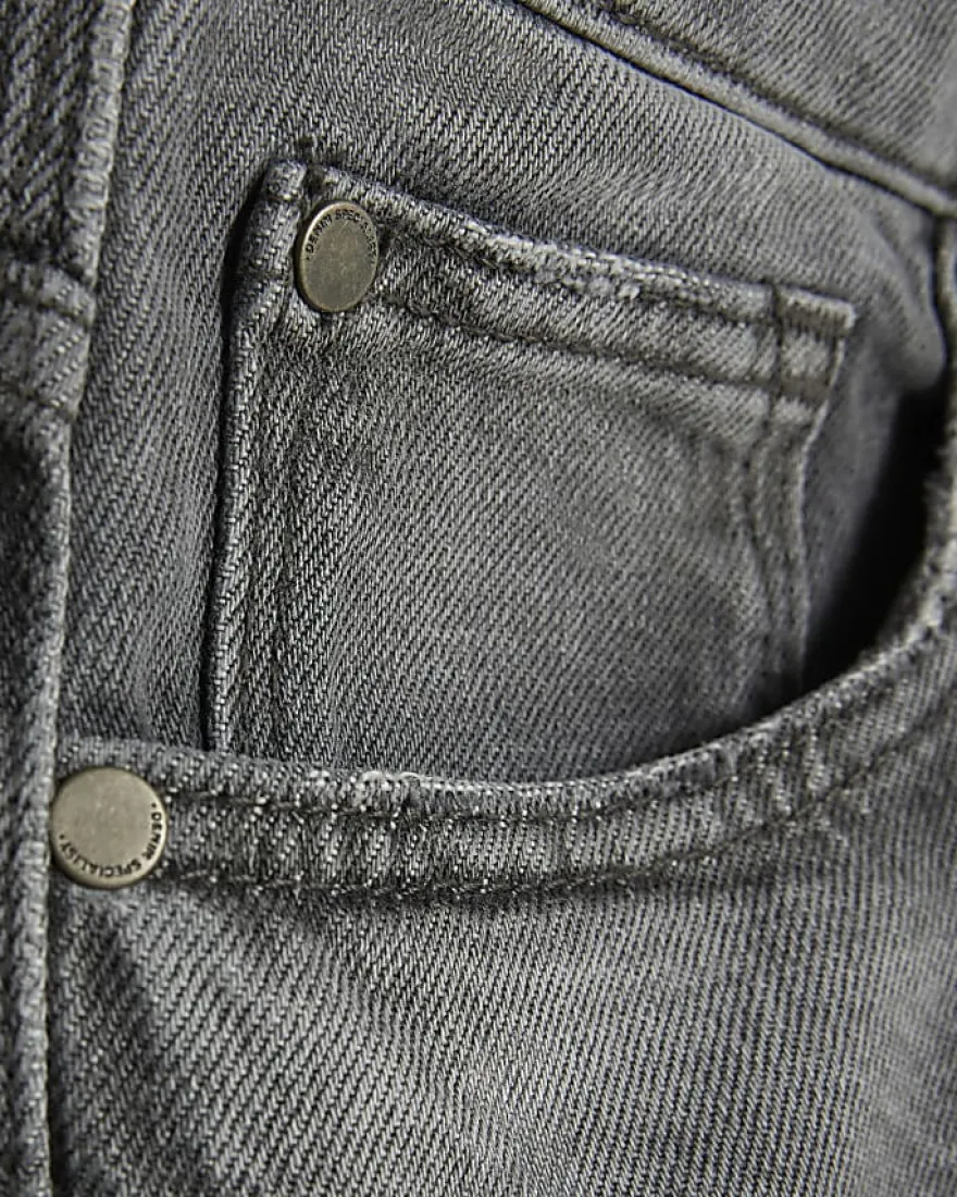 Grey Straight Fit Jeans