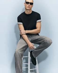 Grey Straight Leg Jeans