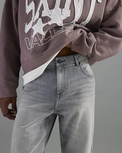Grey Tapered Fit Stretch Jeans