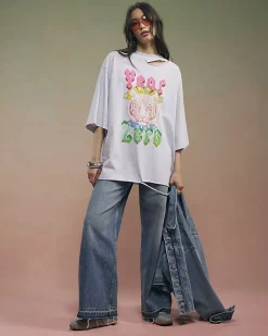 Grey Year Zero Tiger Boyfriend Fit T-Shirt