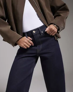 Indigo Barrel Leg Jeans
