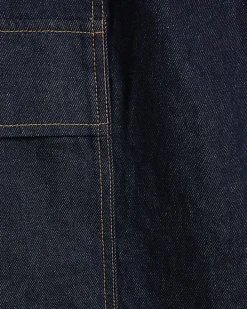Indigo Mid Rise Cargo Wide Leg Baggy Jeans