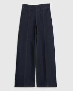 Indigo Pull-On Sculpt Palazzo Jeans