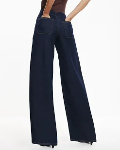 Indigo Pull-On Sculpt Palazzo Jeans