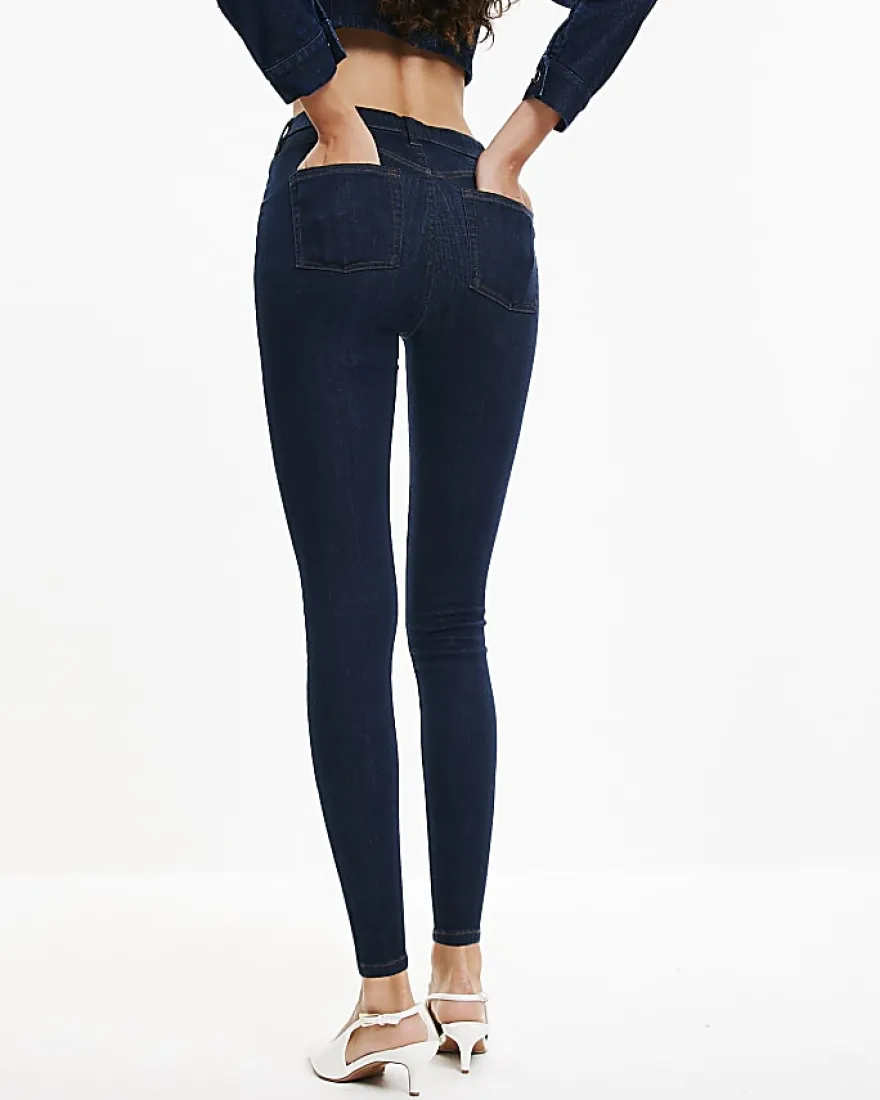 Indigo Pull-On Sculpt Skinny Jeans