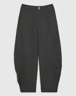 Khaki Barrel Leg Trousers