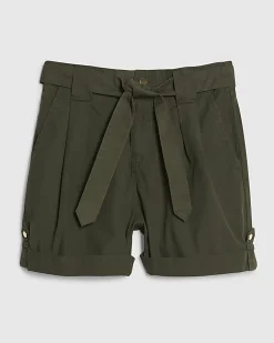 Khaki Belted Shorts
